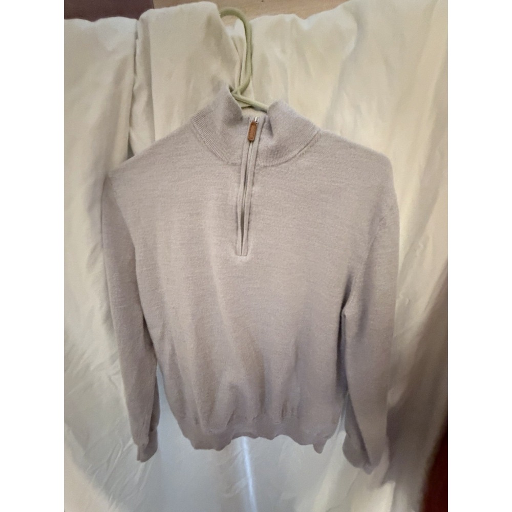 Collars and Co Australian Merino Wool Quarter Zip Sweater XL  Lavender Heather